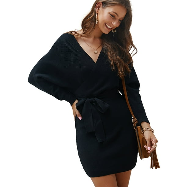 V Neck Winter Short Sweater Women New Dress Party Knitwear Knitted Long Sleeve V Neck Winter Short Sweater Women New Dress Party Knitwear Knitted Long Sleeve